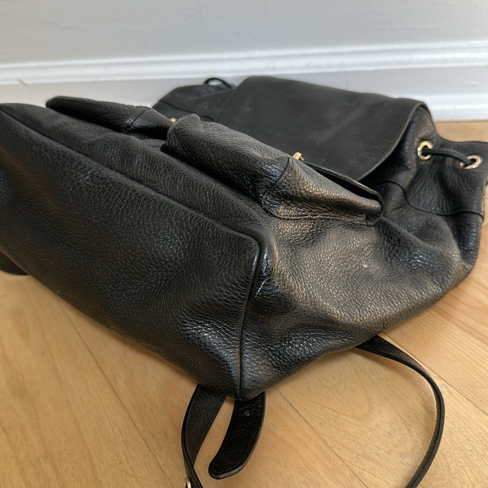 COACH F37410 BILLIE BACKPACK BLACK PEBBLED LEATHER GOLD TRIM - Picture 13 of 13